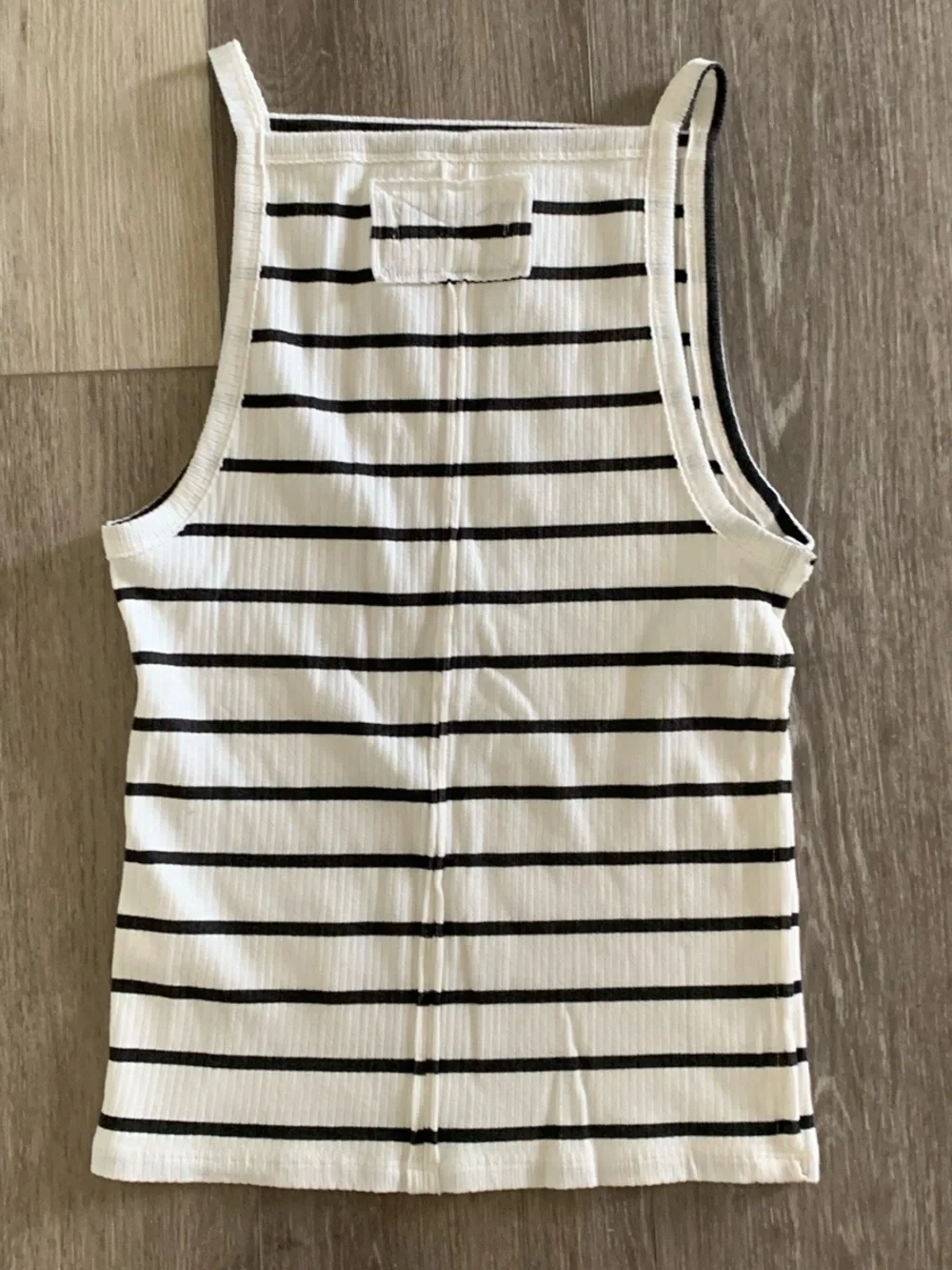FREE PEOPLE We The Free Mia Striped Tank Top Black White NWT